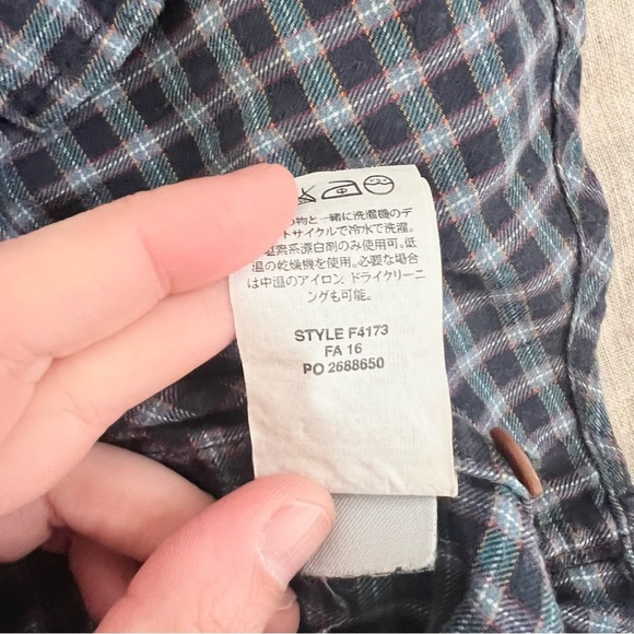 J. Crew Slim Men’s Blue and White Checkered Casual Button Down Shirt Size Large - Picture 6 of 8